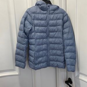 Uniqlo light blue puffer jacket